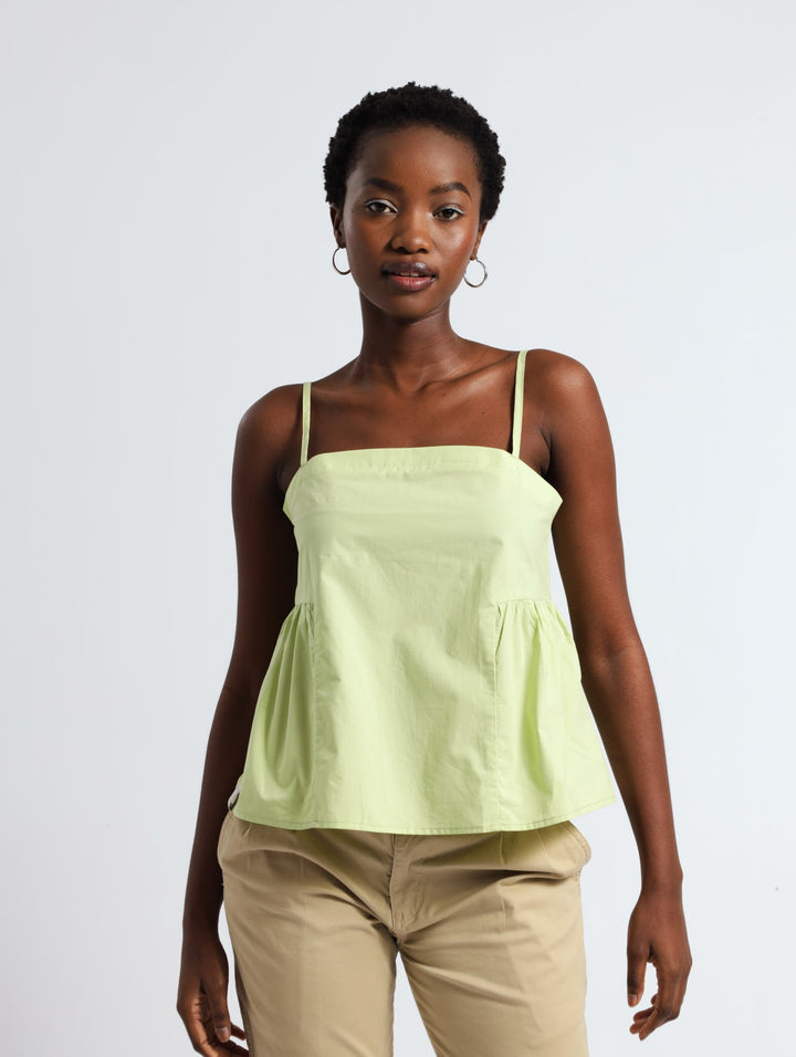 Fashion 3D Embroidery Cami Top - Green