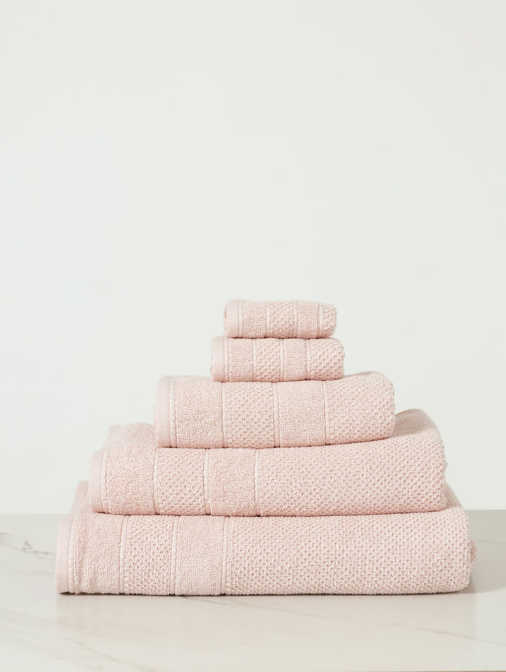 Premium Textured Bath Towels - Rose