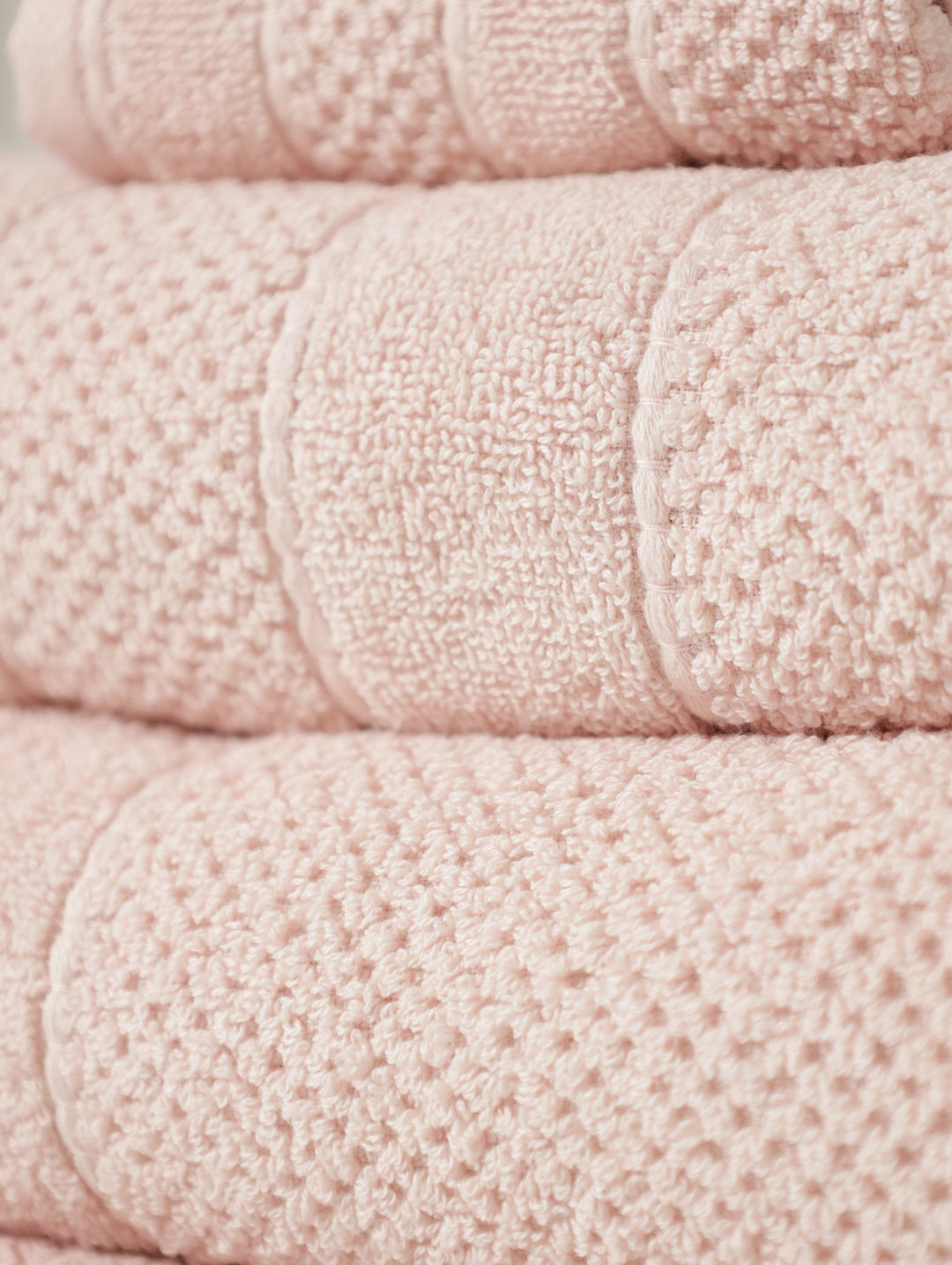 Premium Textured Bath Towels - Rose
