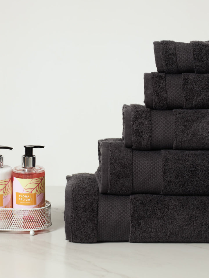 Zero-Twist Luxury Bath Towels - Charcoal