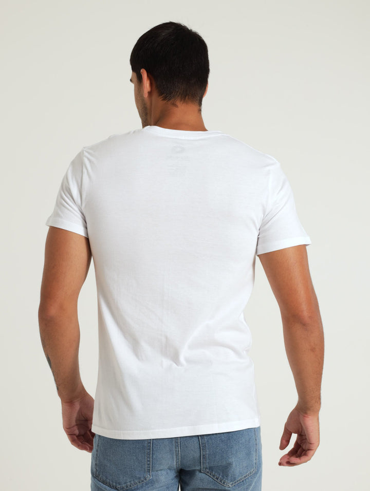 Basic Print Tee - White