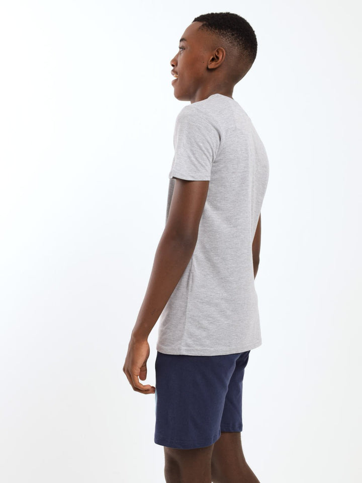 Boys Short Sleeve Snoop Sleep Set - Navy