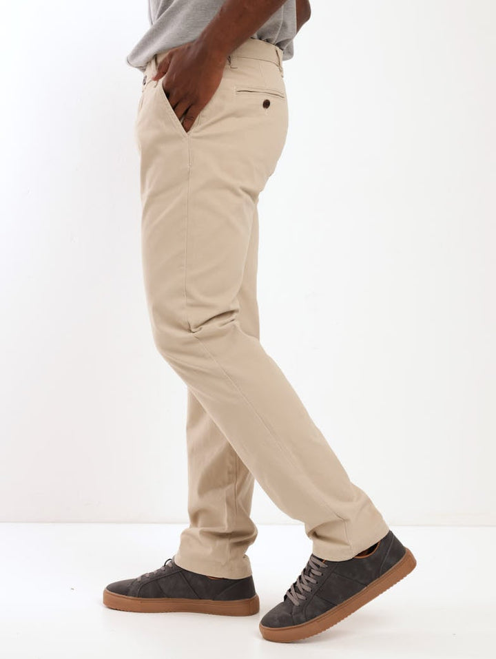 Men's Basic Stretch Fit Chino - Light Stone