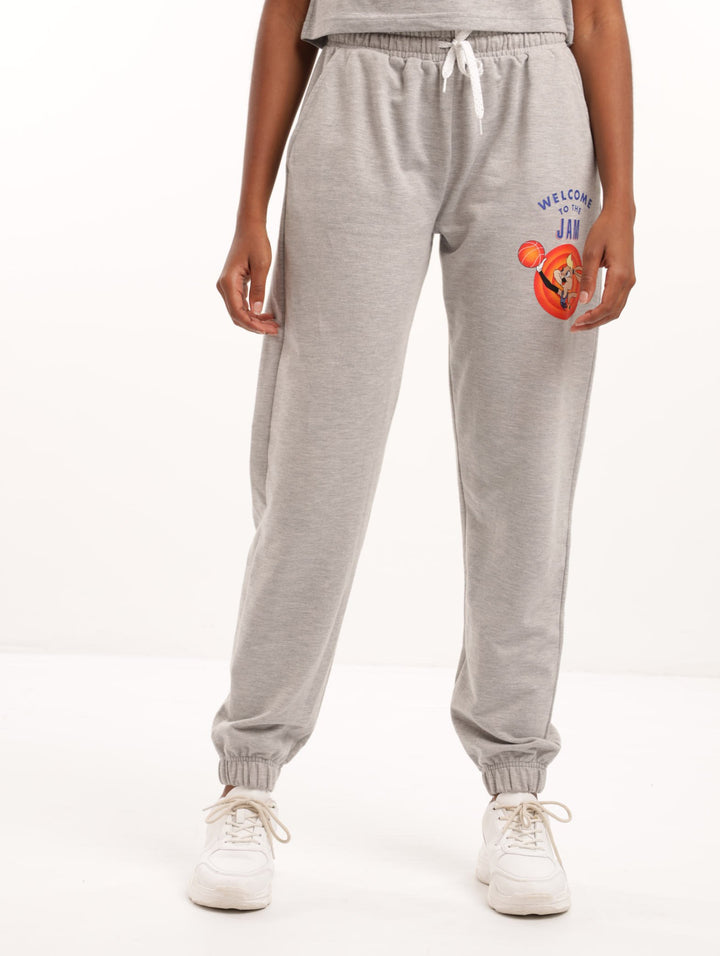 Ladies Space Jam Jogger - Set - Grey Melange