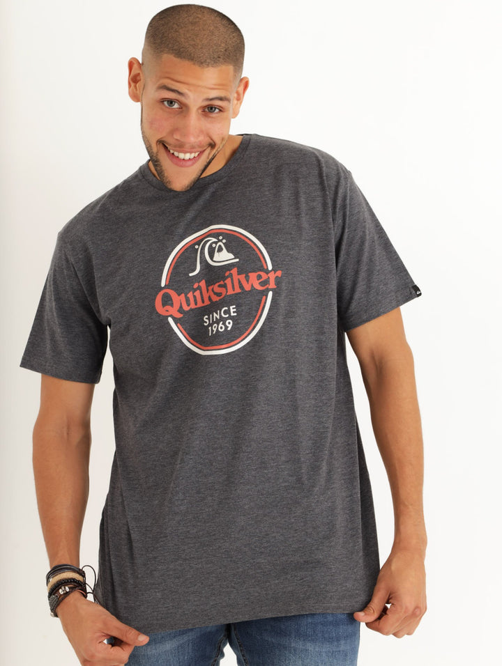 Men's Short Sleeve Words Remain Tee - Charcoal Melange