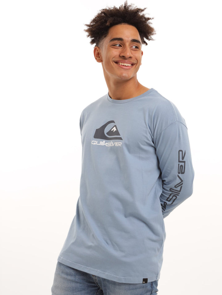 Men's Omni Logo Long Sleeve Tee - Faded Denim