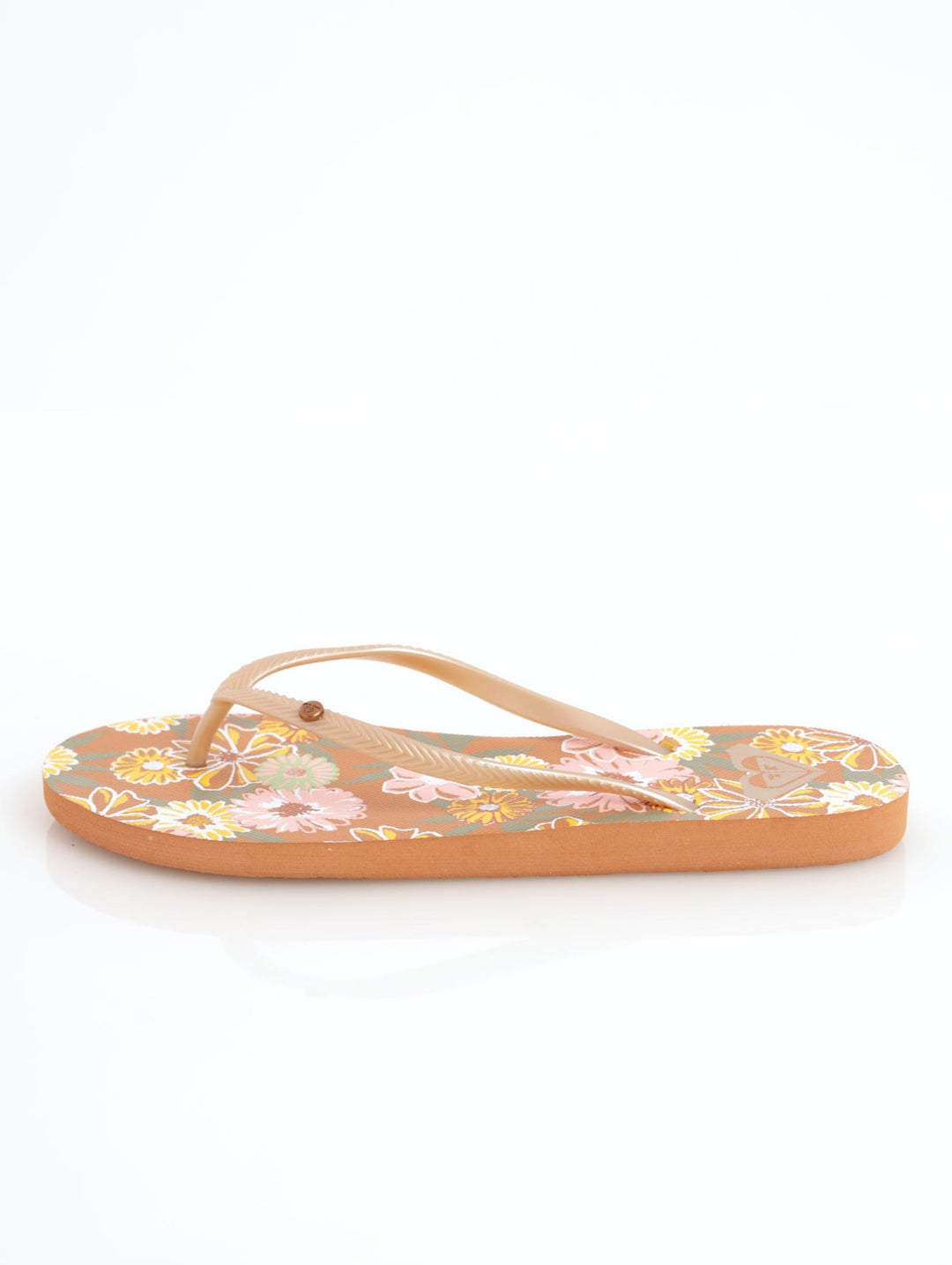 Ladies Bermuda Printed Flip-Flop Sandal - Gold