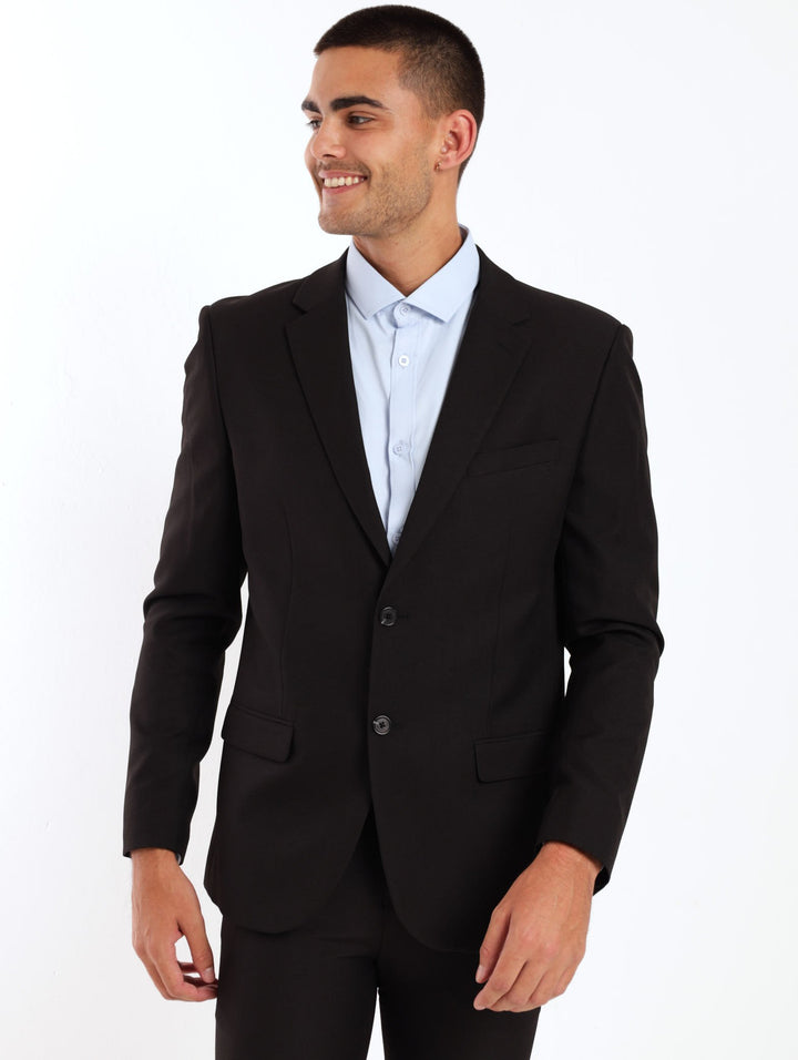 Slim Essential Suit Jacket - Black