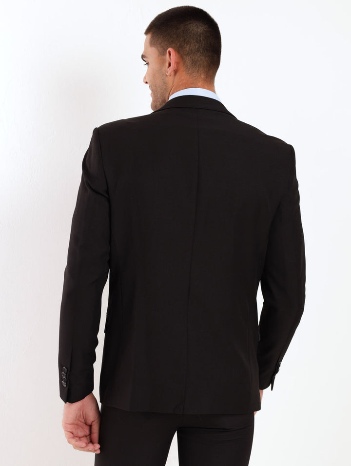 Slim Essential Suit Jacket - Black