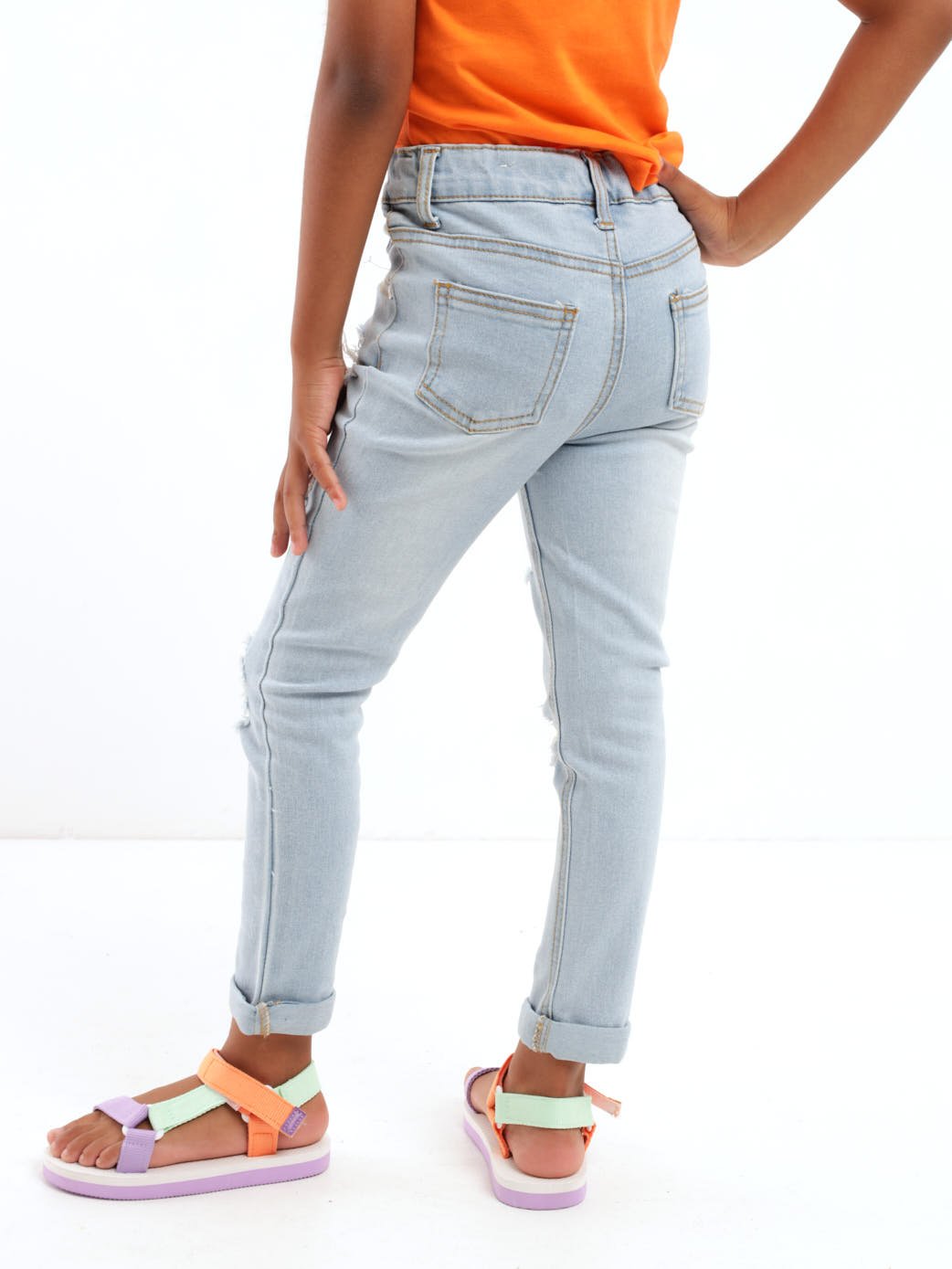 Pre-Girls Bleach Skinny Denim Jean