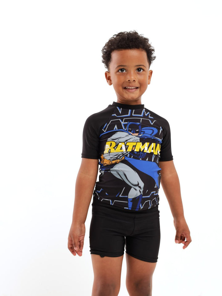 Pre-Boys 2 Piece Batman Swim Set - Black