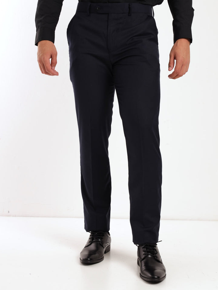 Men's Regular Viscose Blend Suit Trouser - Navy