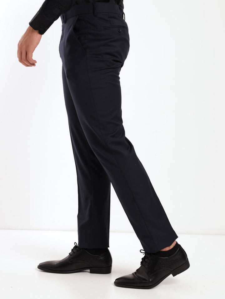 Men's Regular Viscose Blend Suit Trouser - Navy