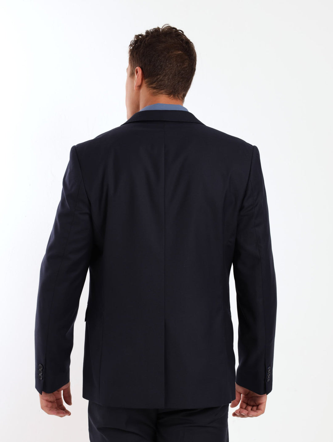 Men's Regular Viscose Blend Suit Jacket - Navy