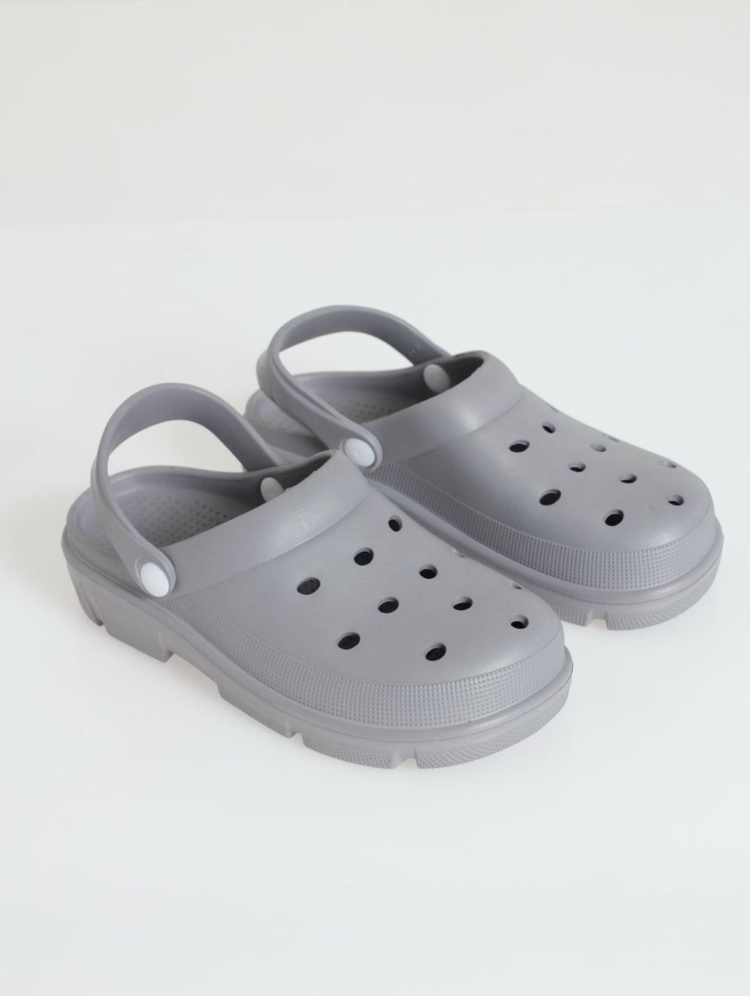 Chunky Moulded Clog - Grey