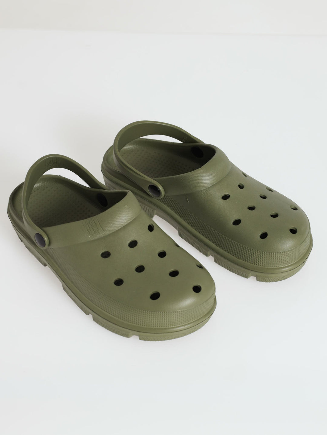 Chunky Moulded Clog - Olive