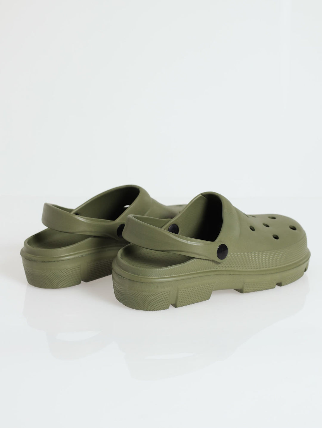 Chunky Moulded Clog - Olive