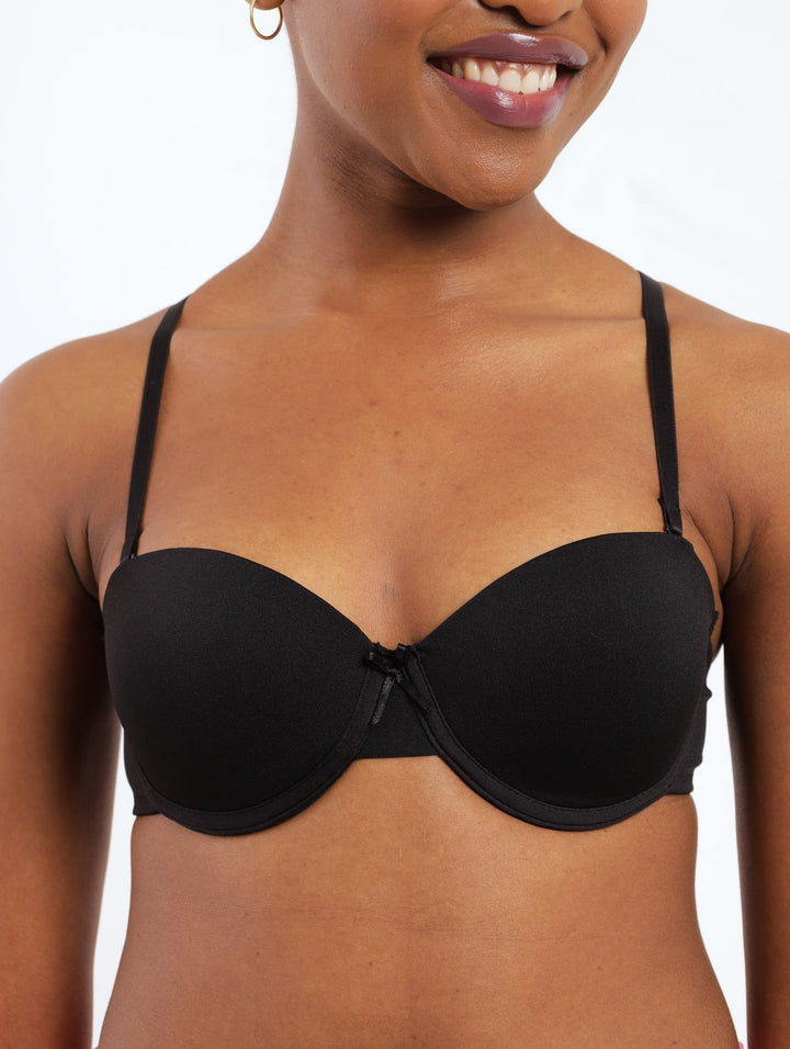 Ladies 2 Pack Multiway Bra - Black/White