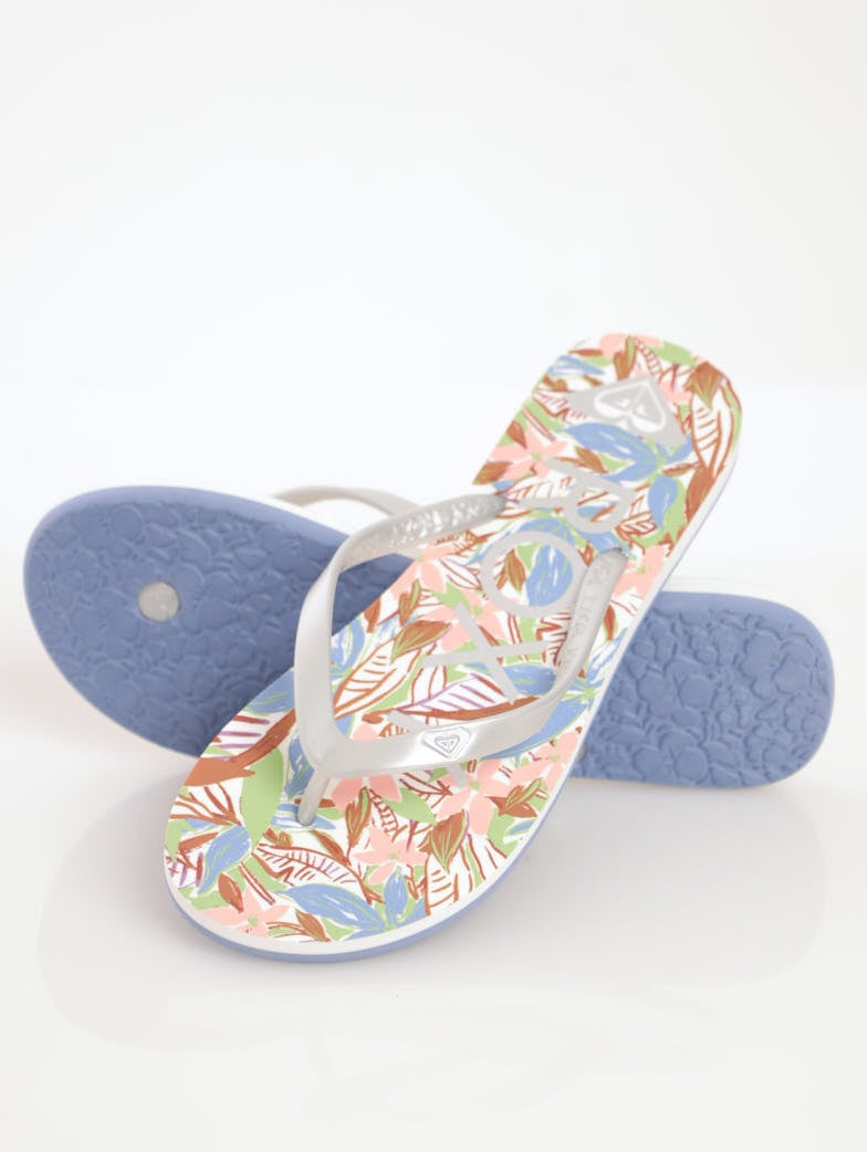 Ladies Tahiti VII Flip-Flop Sandal - White/Blue