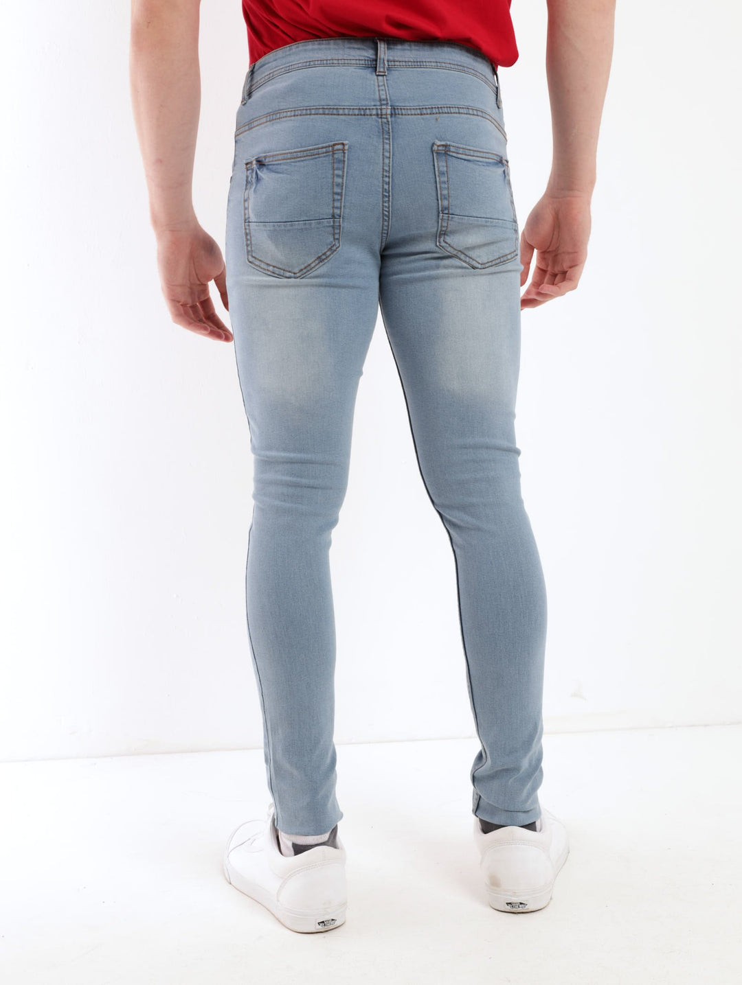 Ripped Super Skinny Denim Jean - Light Wash