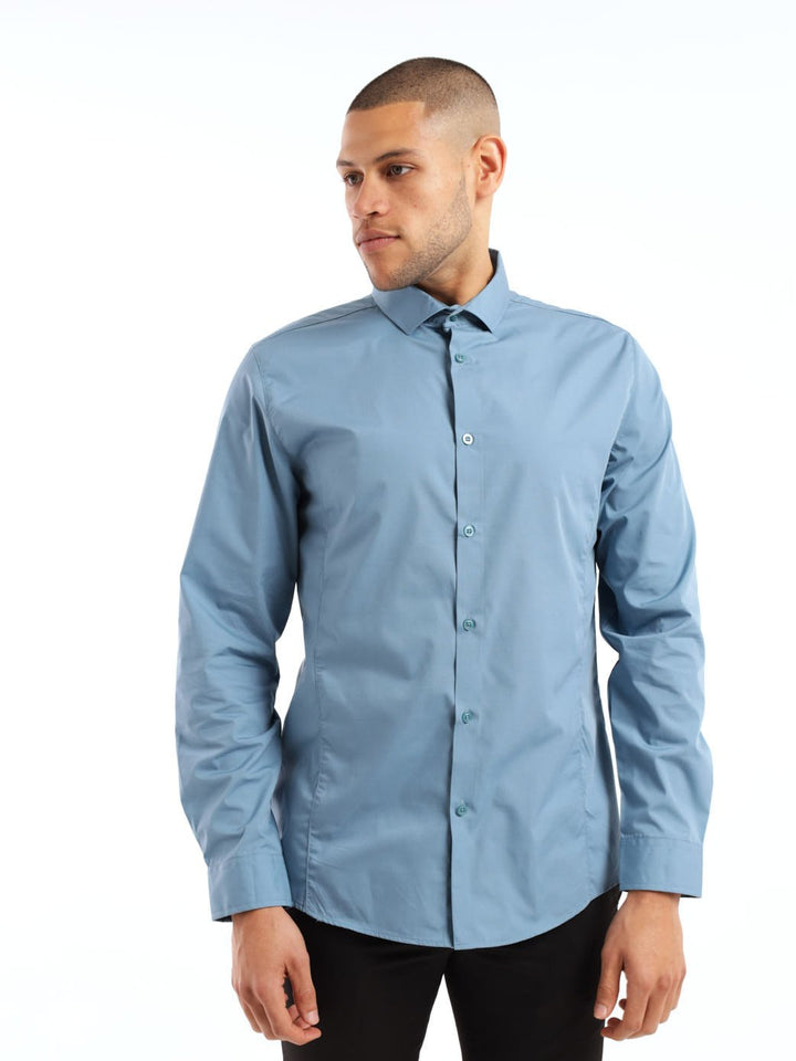 Men's Easy Care Shirt - Smokey Blue