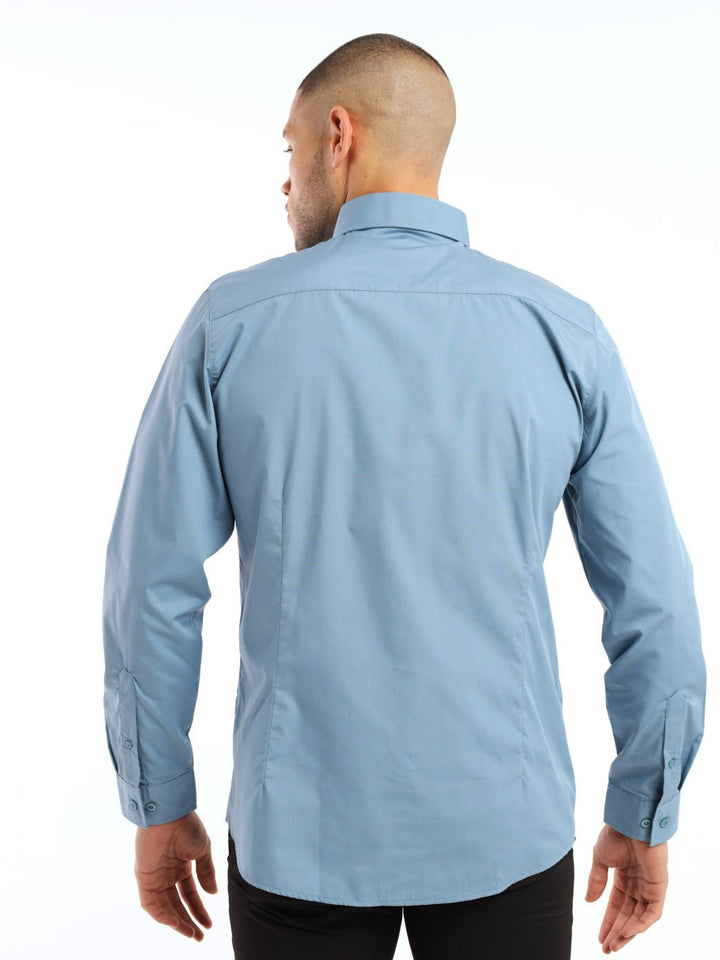 Men's Easy Care Shirt - Smokey Blue