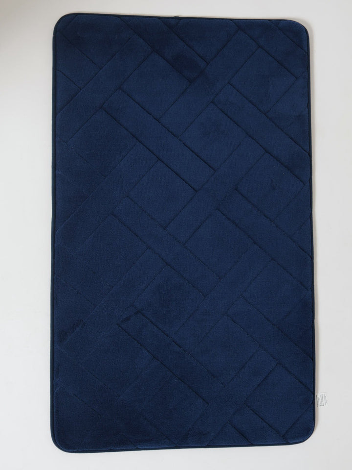 Embossed Memory Foam Mat 53x84cm - Navy