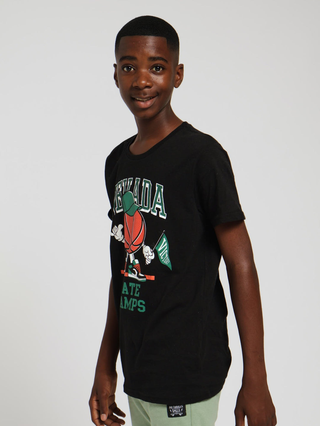 Boys Basketball Icon Tee - Black