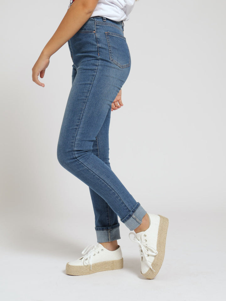 Girls High Rise Skinny Denim Jean - Blue – Edgars