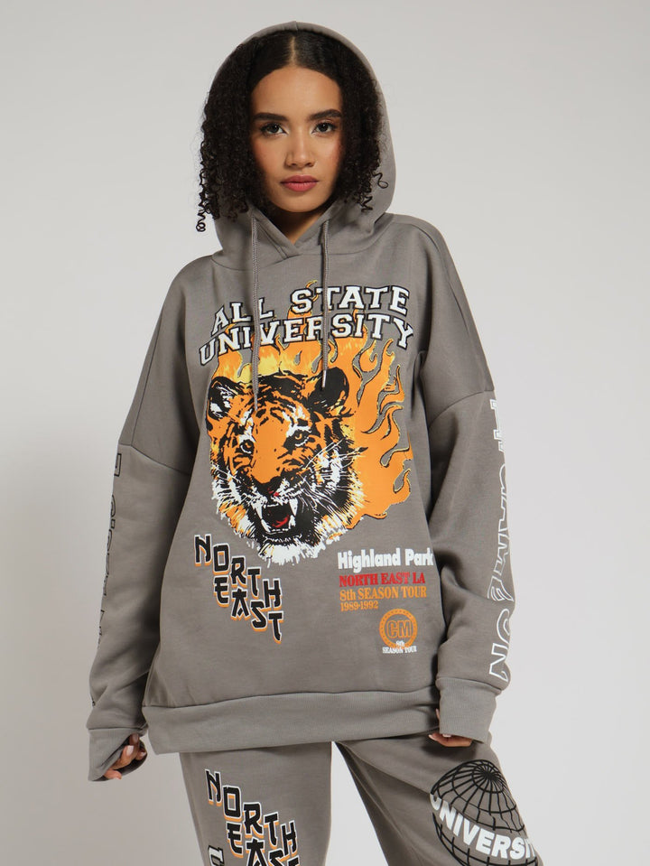 Tiger Hoody - Grey