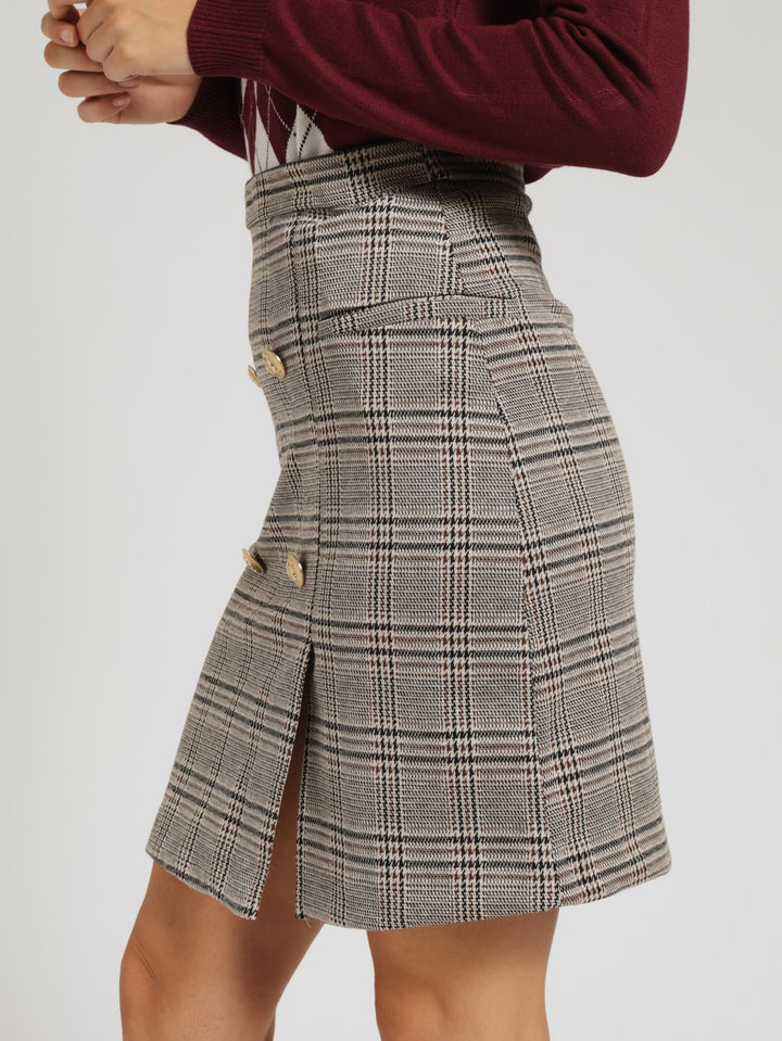 4 Button Pencil Skirt