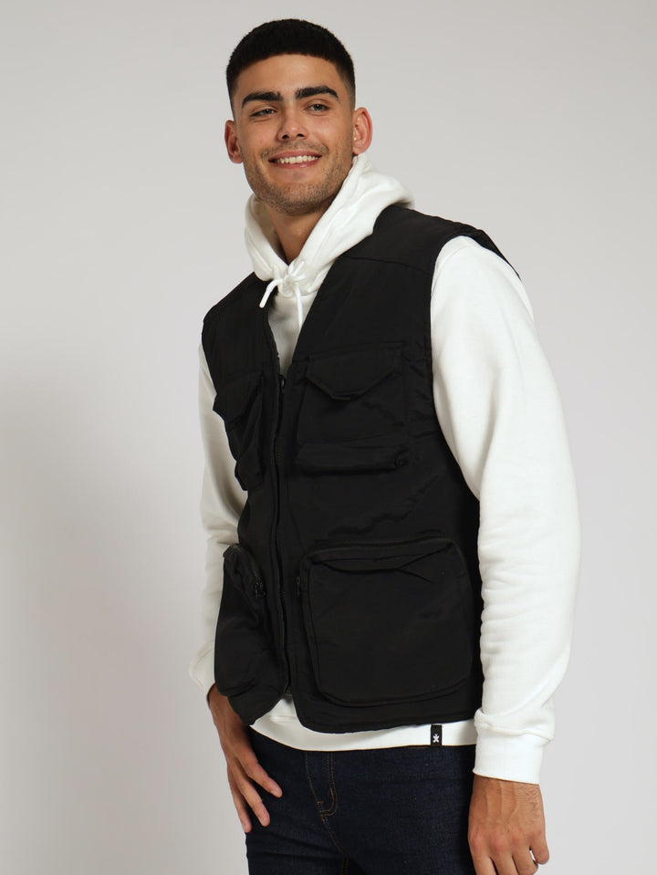 Utility Gilet Jacket - Black