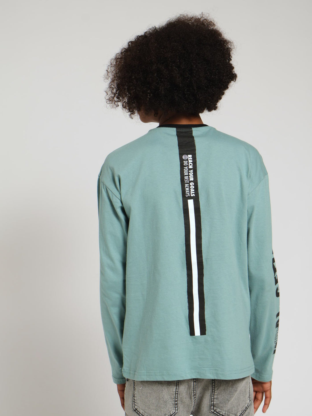 Boys Long Sleeve Mesh Pocket Tee - Green