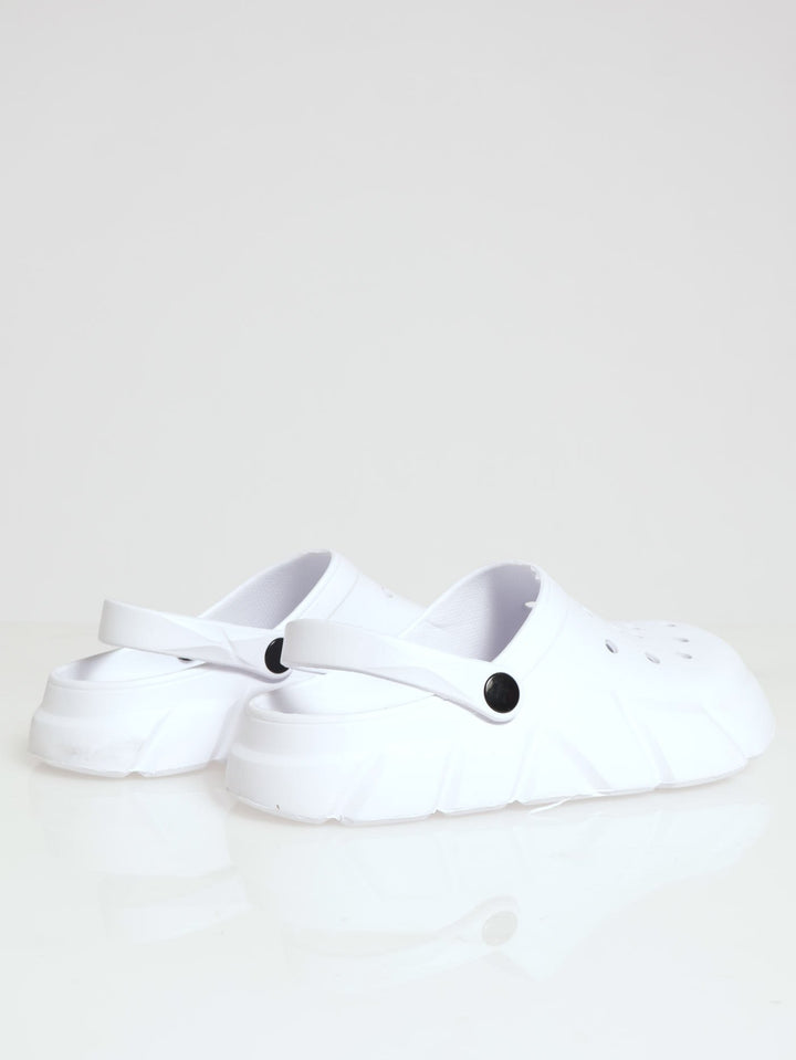 Flatform Eva Clog Sandal - White