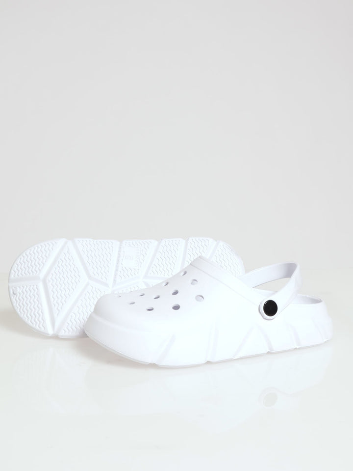 Flatform Eva Clog Sandal - White