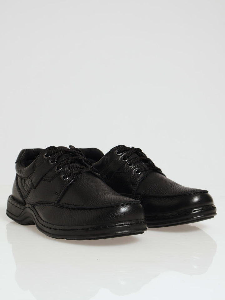 Randall Leather Lace Up - Black