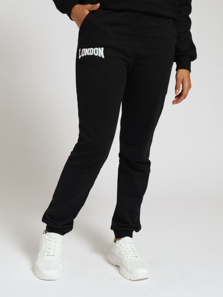 Girls London Fleece Jogger - Black