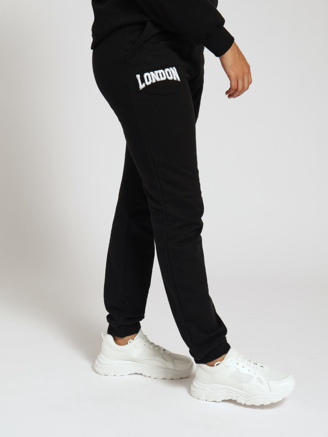 Girls London Fleece Jogger - Black