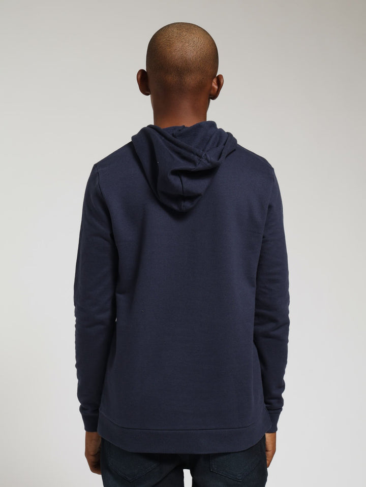 Boys Phoenix Print Fleece Hoody - Navy