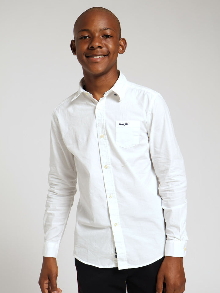 Boys Long Sleeve Shirt - White