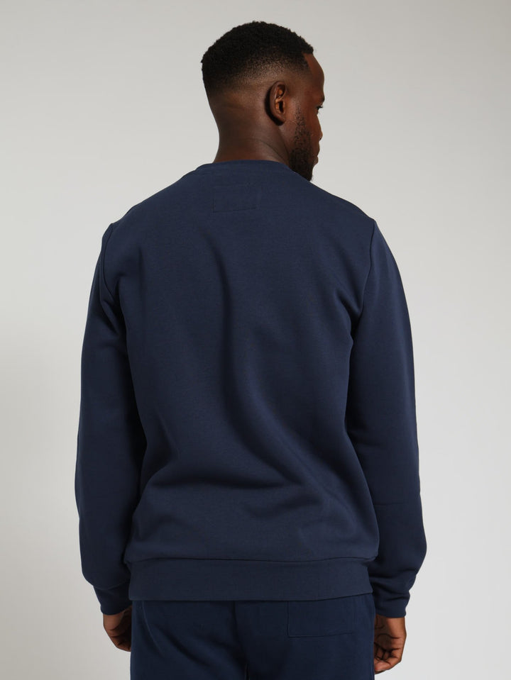 A Letter Crew Sweater - Navy