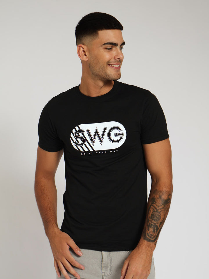 Basic Print Tee - Black