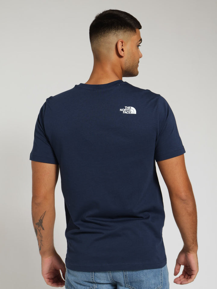 Woodcut Dome Tee - Navy