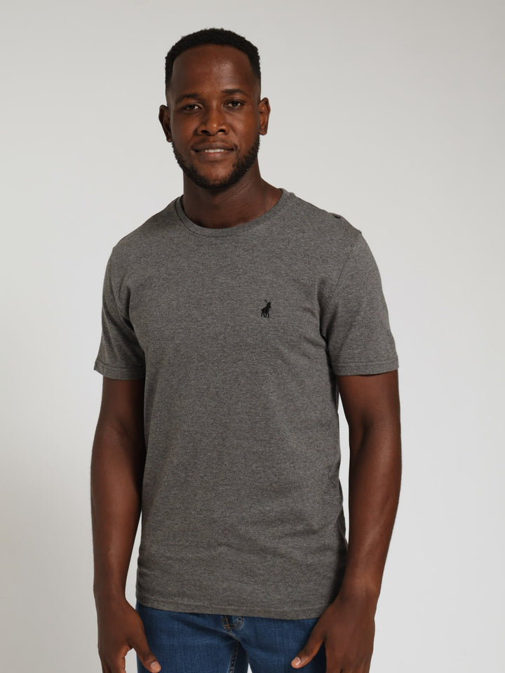 Crew Neck Tee - Charcoal