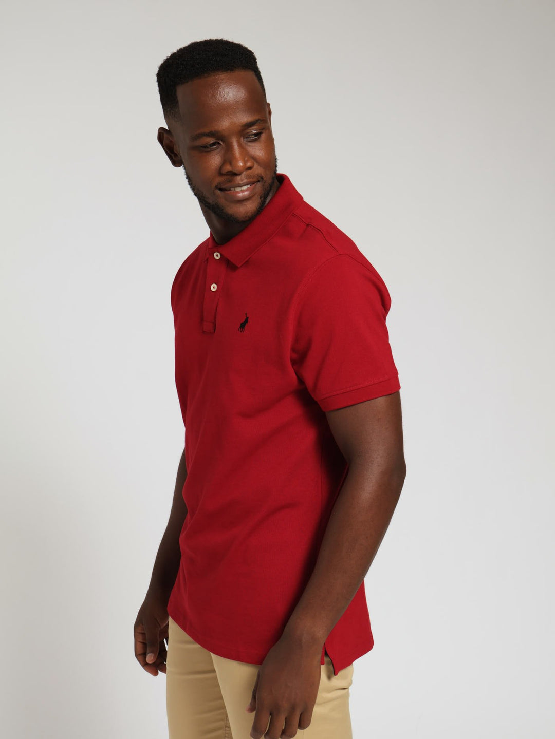 Stretch Pique Golfer - Crimson