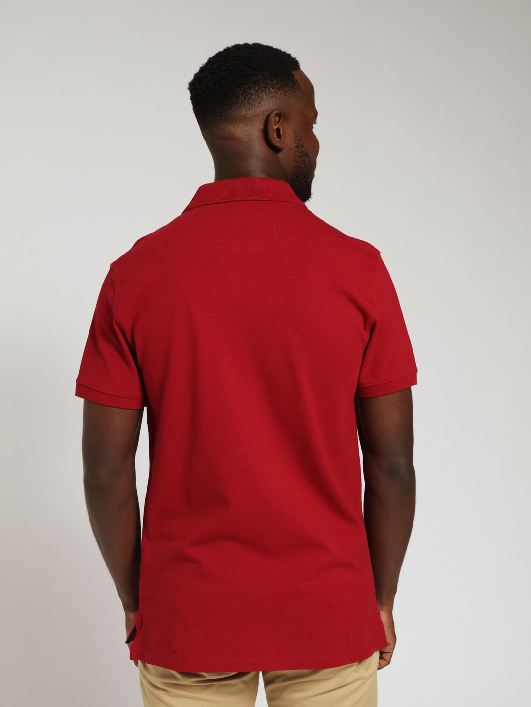 Stretch Pique Golfer - Crimson