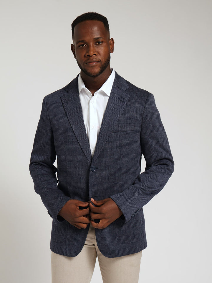 Check Blazer - Navy