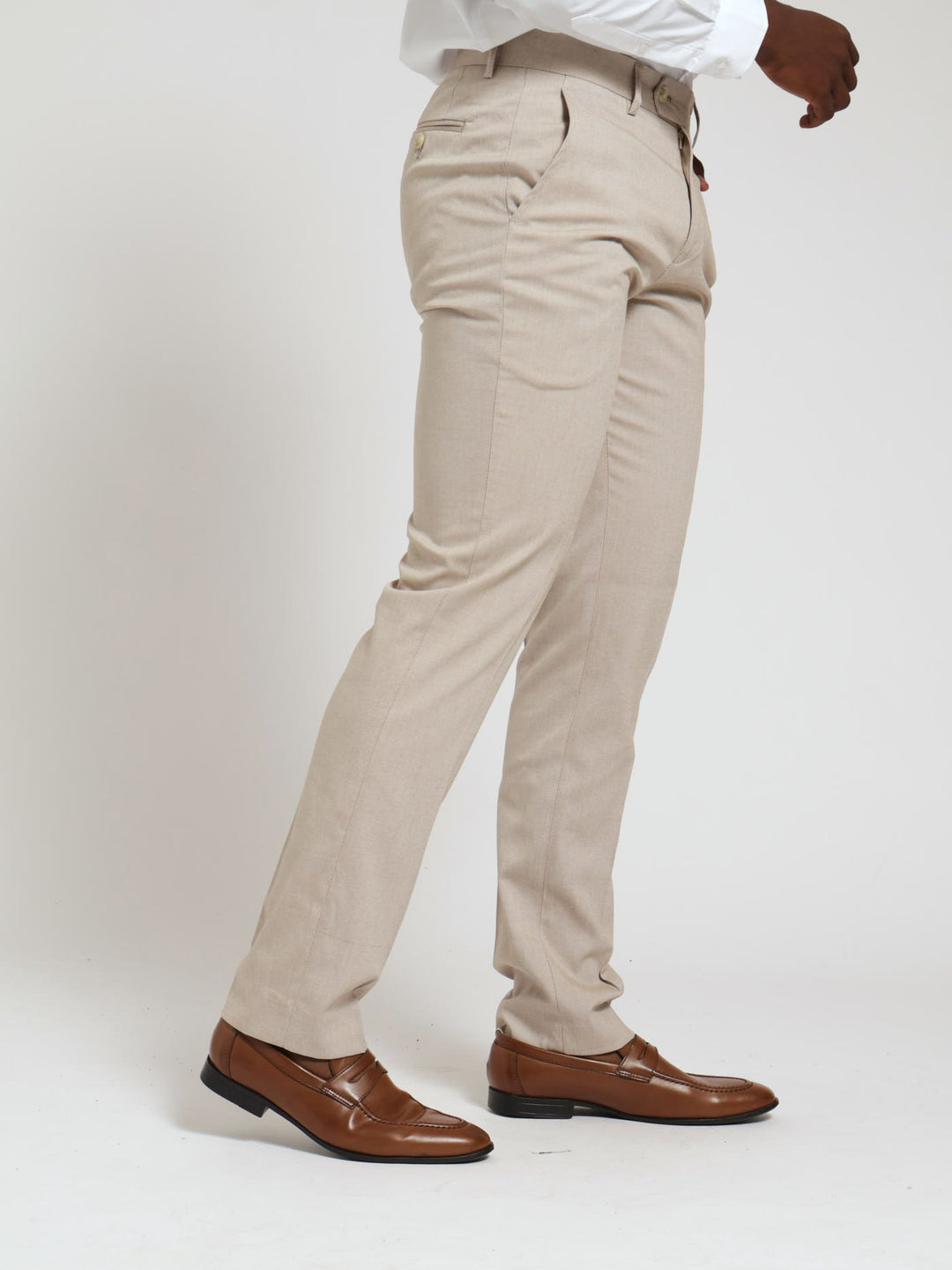 Twill Suit Trouser - Natural