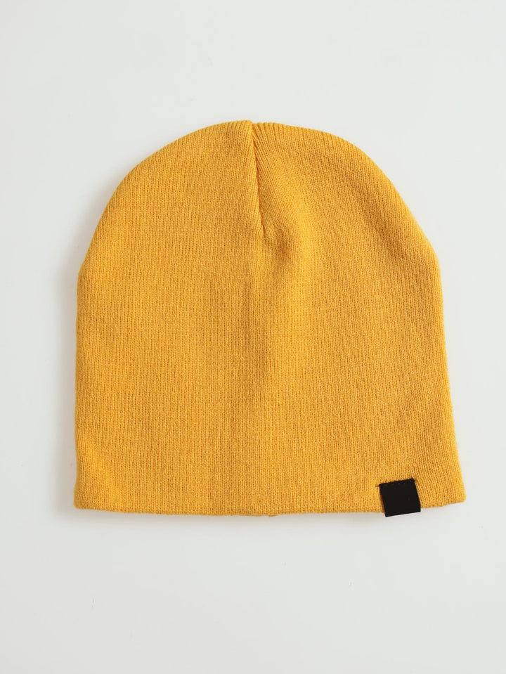 Micro Knit Beanie - Dark Yellow