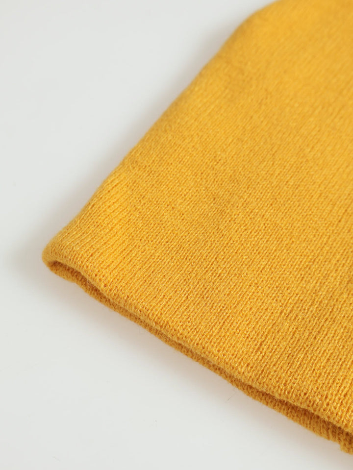 Micro Knit Beanie - Dark Yellow